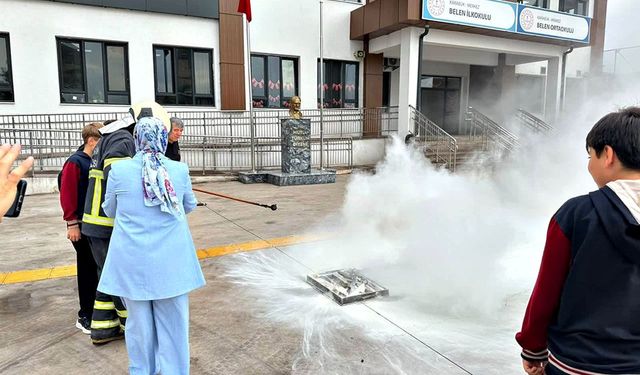 Okullarda hareketli dakikalar! AFAD tatbikat yaptı