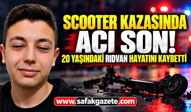 Scooter kazasında acı son! 20 yaşındaki Rıdvan hayatını kaybetti