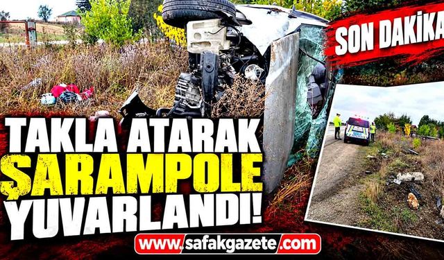 Bariyerleri aşıp 40 metre sürüklendi! 3 kişi yaralandı