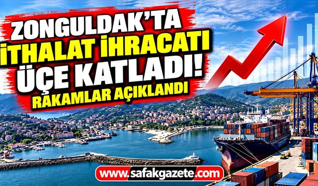 Zonguldak'ta ithalat ihracatı üçe katladı! Rakamlar açıklandı