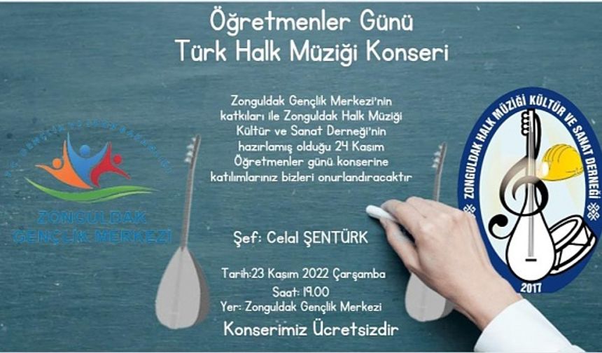 “Öğretmenler Günü Türk Halk Müziği” konseri verilecek