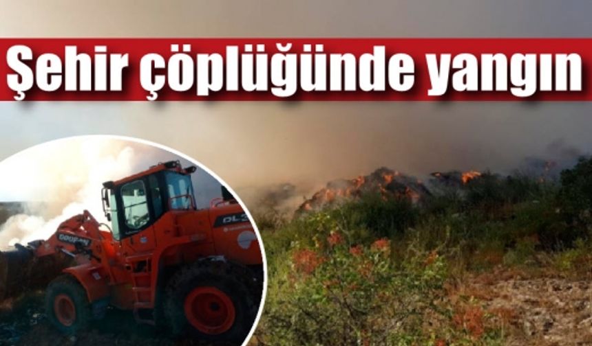 Karabük’te şehir çöplüğünde yangın