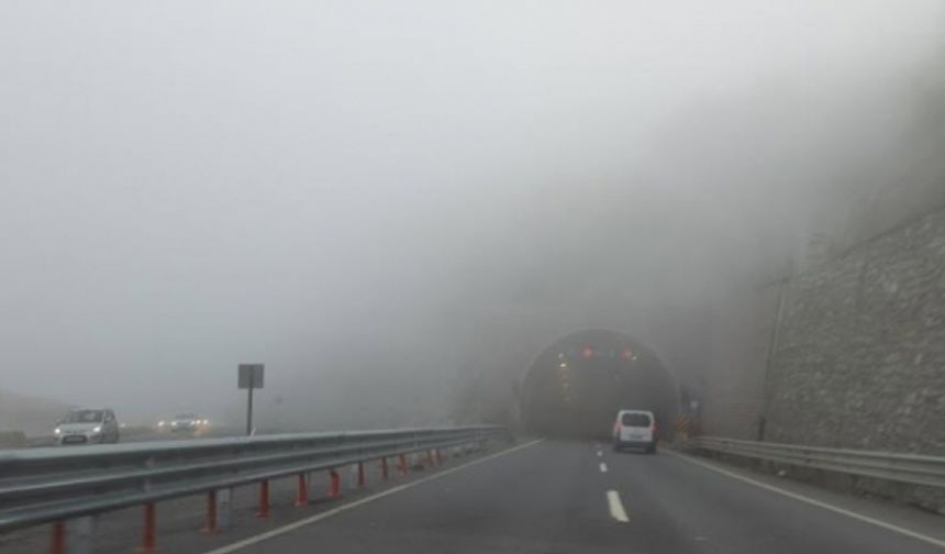 Zonguldak-Ereğli yolunda yoğun sis