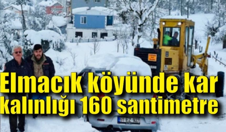 Bartın'da bin 60 rakımlı köyde kar kalınlığı 160 santimetreye ulaştı