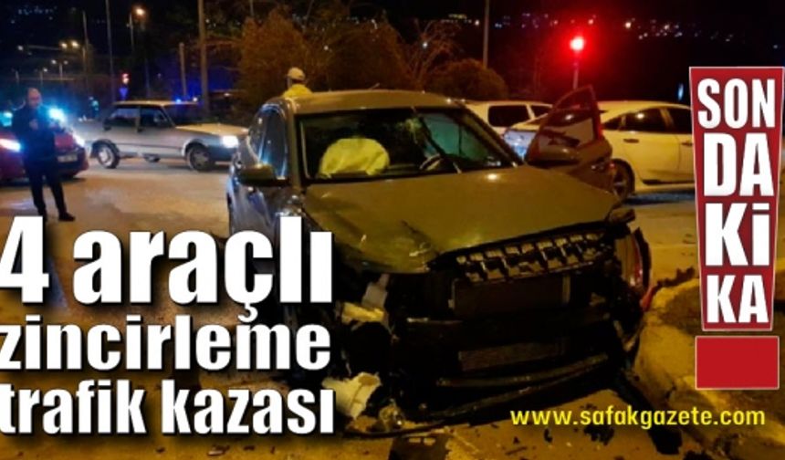 Zincirleme trafik kazasında sürücü polisleri dakikalarca uğraştırdı