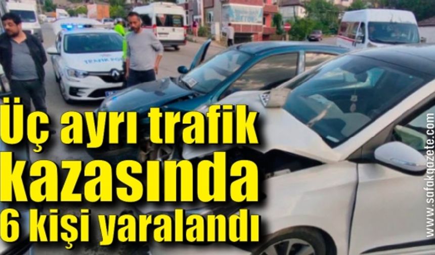 Karabük'te trafik kazalarında 6 kişi yaralandı