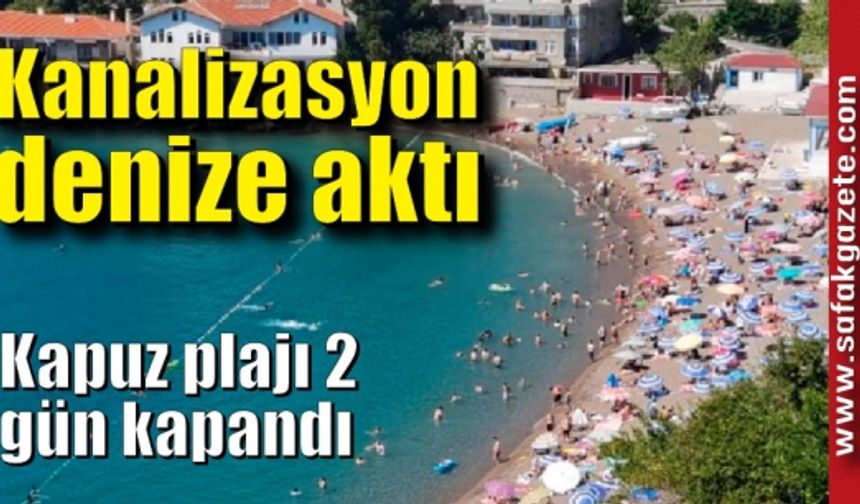 Taşan kanalizasyon denize aktı