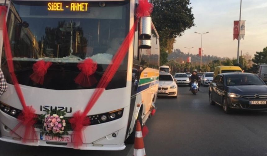 Böyle olur otobüs şoförünün düğünü