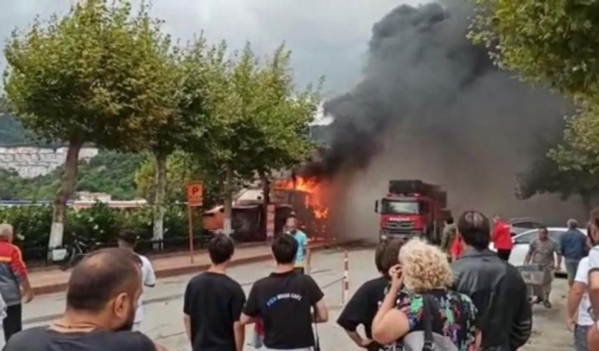 Amasra’da yangın: 2 kafe ve 3 büfe küle döndü