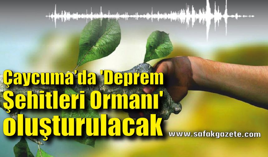Çaycuma’da 'Deprem Şehitleri Ormanı' oluşturulacak
