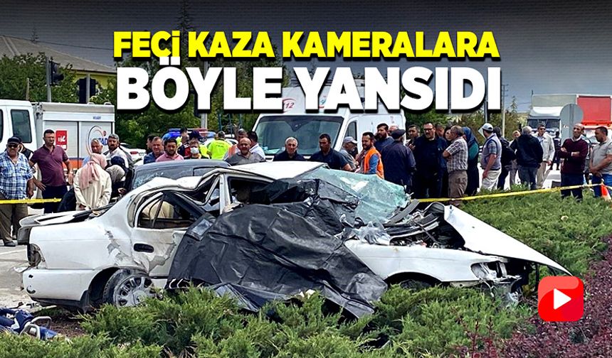 Aksaray’daki feci kaza güvenlik kameralarına böyle yansıdı