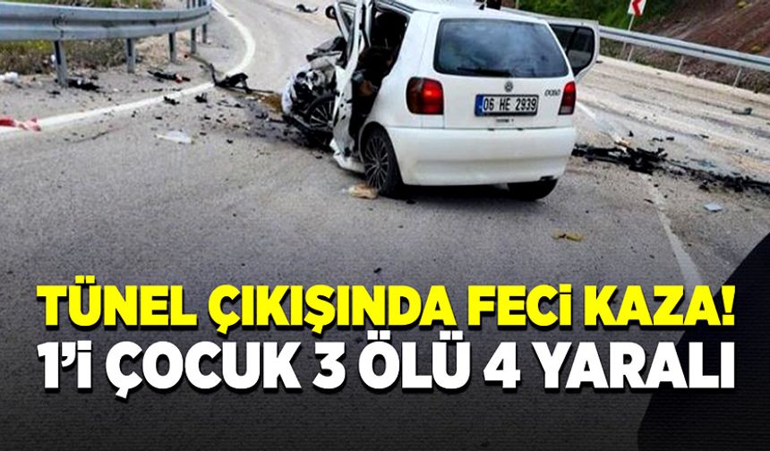 Ankara’da feci kaza 1’i çocuk 3 ölü 4 yaralı