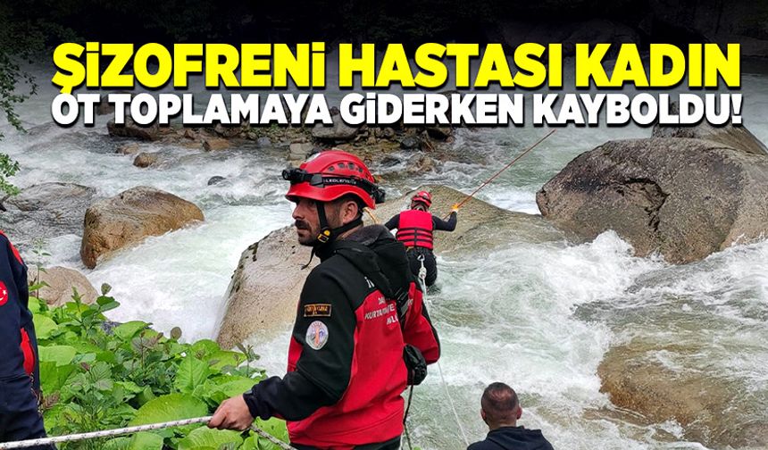 Şizofreni hastası kadın ot toplamaya giderken kayboldu