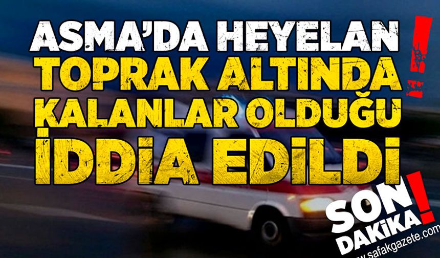 Asma'da heyelan: Toprak altında kalanlar olduğu iddia edildi!