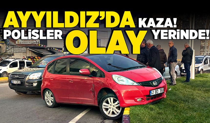 Ayyıldız’da kaza! Polisler olay yerinde