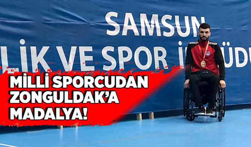 Milli sporcudan Zonguldak’a madalya!