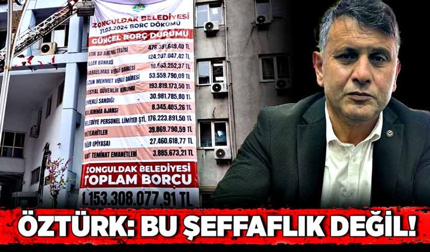 Mustafa Öztürk'ten pankart açıklaması “Bu şeffaflık değil"