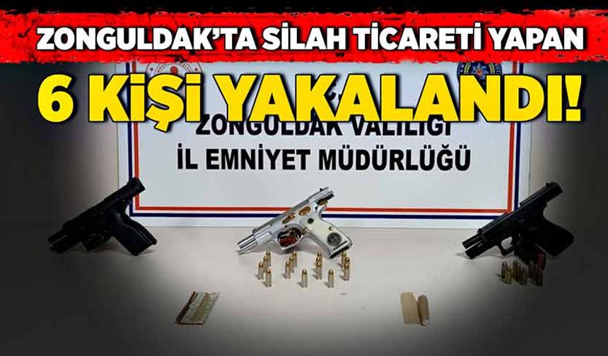 Zonguldak’ta silah ticareti yapan 6 kişi yakalandı