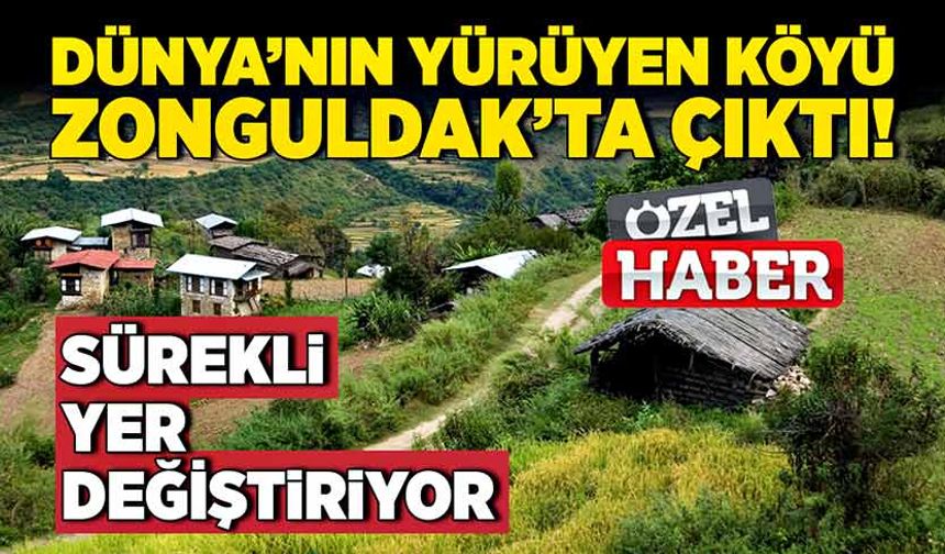 Dünya’nın yürüyen köyü Zonguldak’ta çıktı! Sürekli yer değiştiriyor