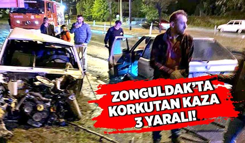 Zonguldak’ta korkutan kaza: 3 yaralı!