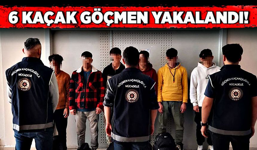 Zonguldak'ta 6 kaçak göçmen yakalandı!