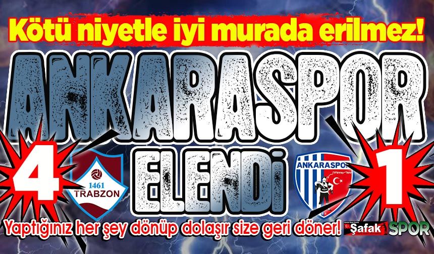Ankaraspor Play-Off'ta darmadağın... 1461 Trabzon farklı kazandı: 4-1