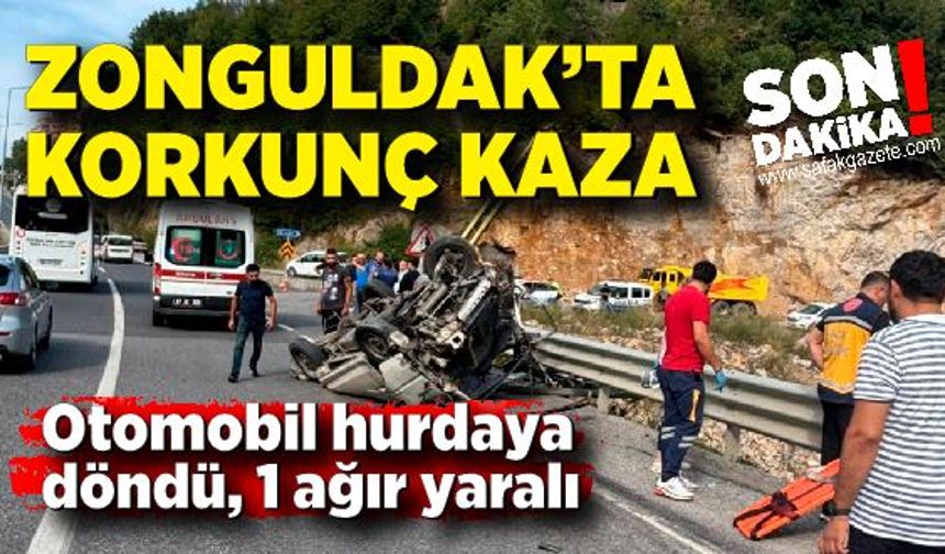 Zonguldak’ta feci kaza: Yaralının durumu ağır!