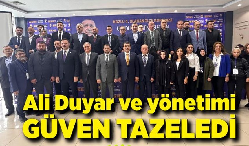 Ali Duyar ve yönetimi güven tazeledi