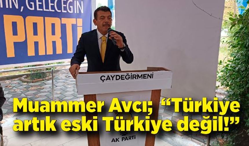 Muammer Avcı;  “Türkiye artık eski Türkiye değil!”