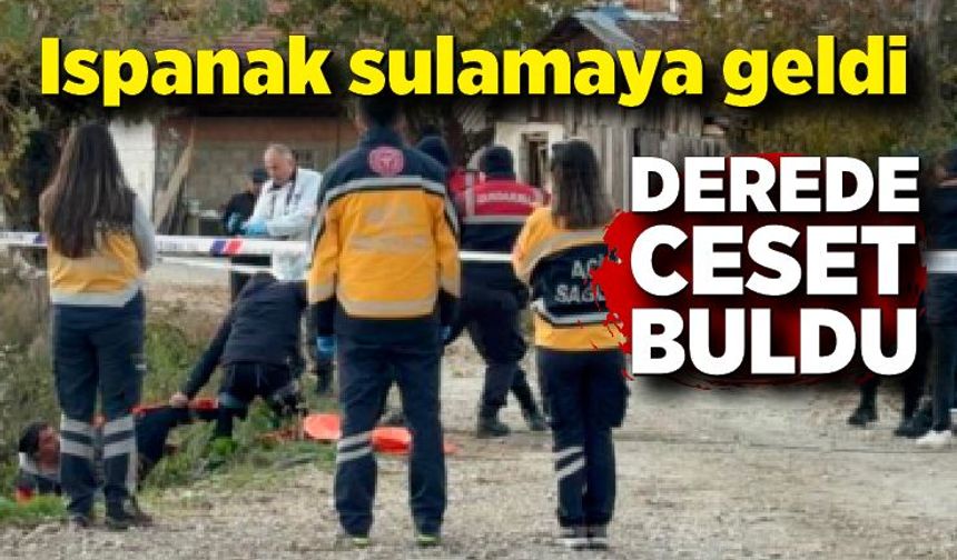 Ispanak sulamaya geldi, derede ceset buldu