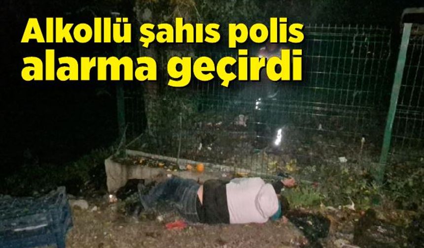 Dere kenarında sızdı, polislere rahatsız edilmek istemediğini söyledi