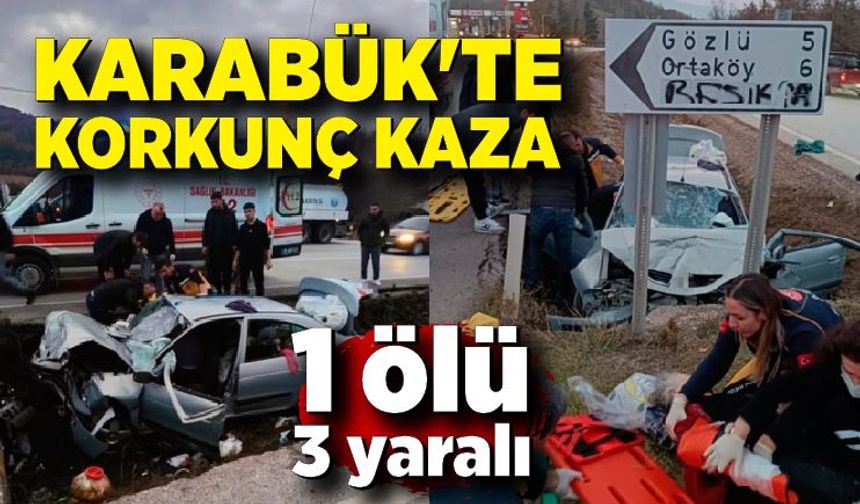 Kanala düşen otomobil duvara çarptı: 1 ölü, 3 yaralı