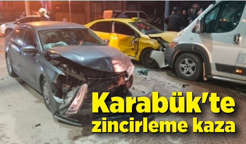 Karabük'te 3 araçlı zincirleme kaza!