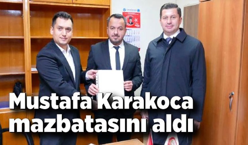 AK Parti Kilimli İlçe Başkanı Mazbatasını aldı