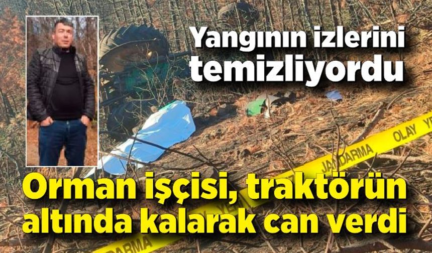 Orman işçisi, traktörün altında kalarak can verdi