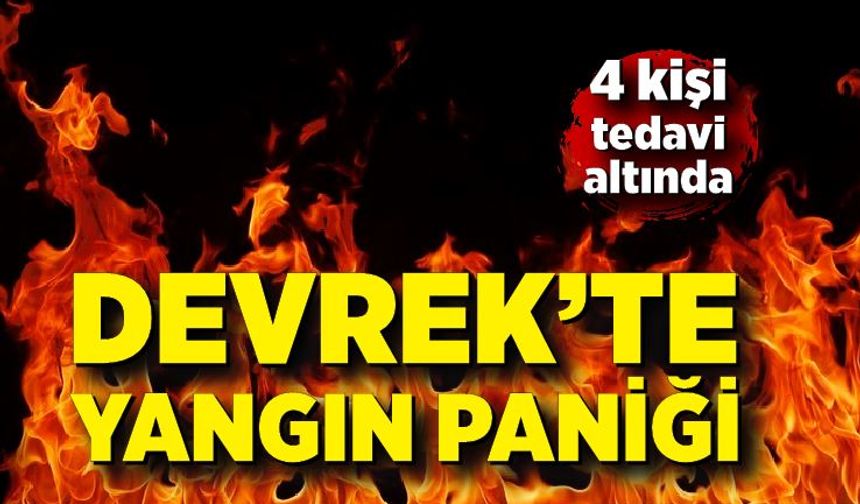 Devrek’te yangın! 4 kişi tedavi altında