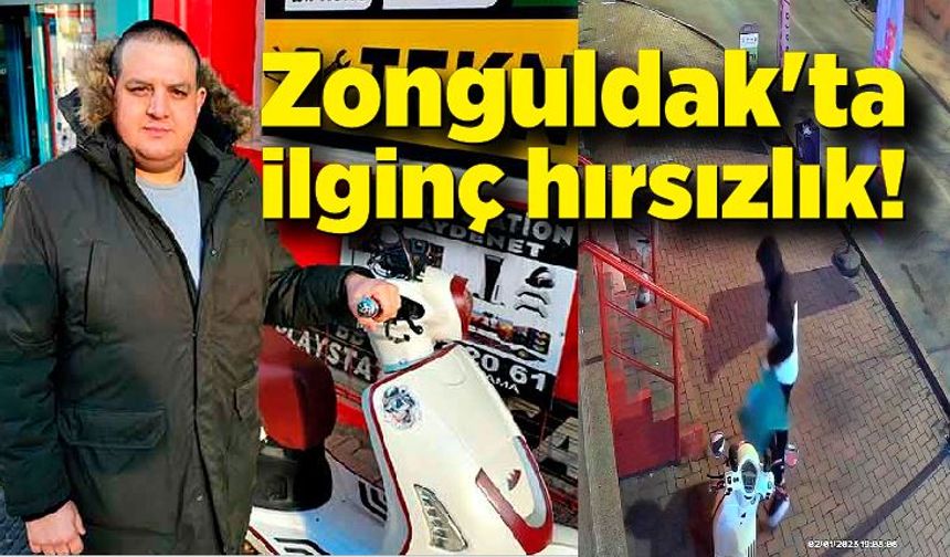 Zonguldak'ta ilginç hırsızlık! 42 dakika bekleyip motosikletin paspasını çaldı