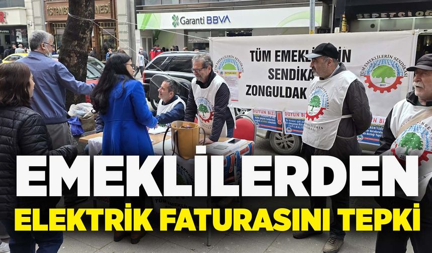 Emeklilerden elektrik faturasını tepki