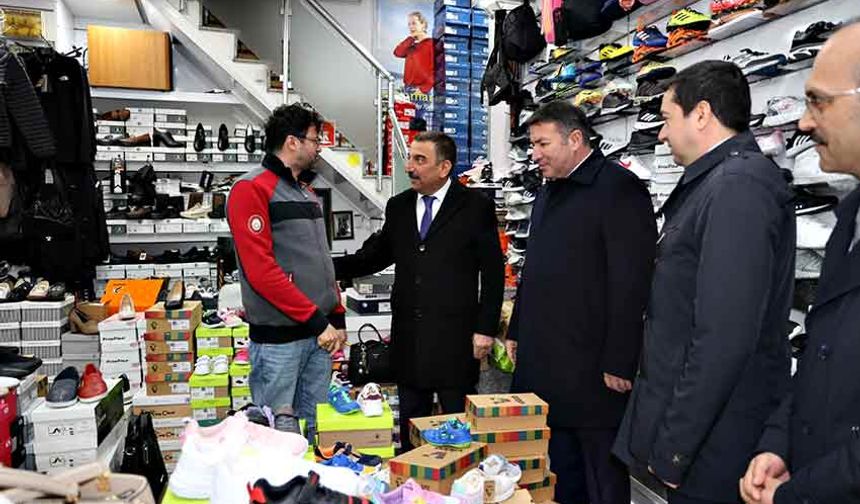 Vali Hacıbektaşoğlu, Devrek’te esnaf ziyaretlerinde bulundu