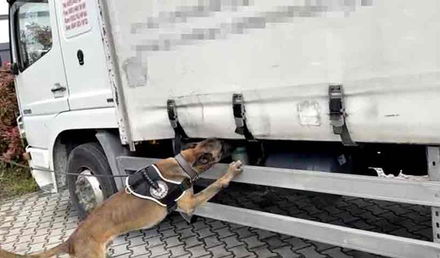 Narkotik köpeği tepki verdi, klimaların arasından binlerce uyuşturucu çıktı