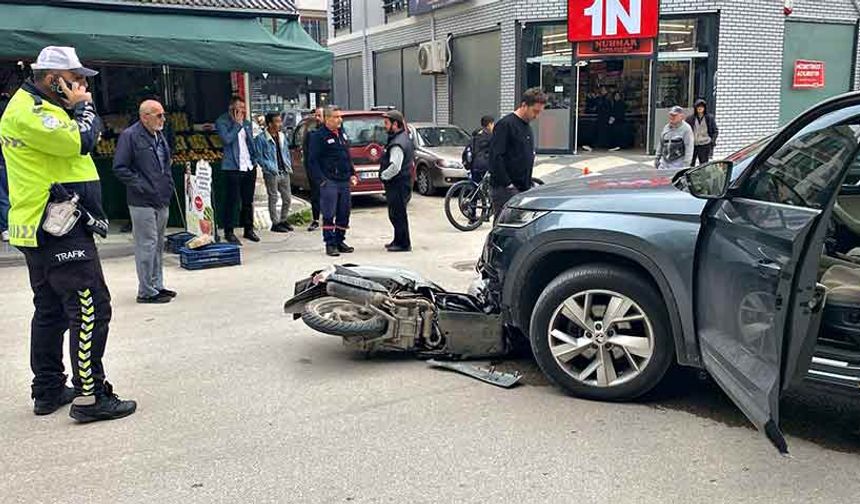 Bolu'da cip ile motosiklet çarpıştı: 1 yaralı