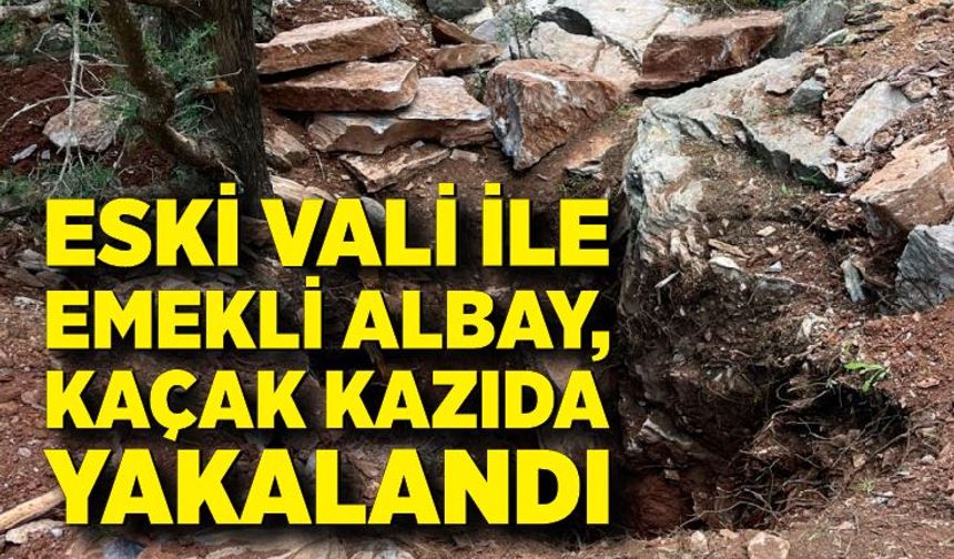 Eski vali ile emekli albay, kaçak kazıda yakalandı