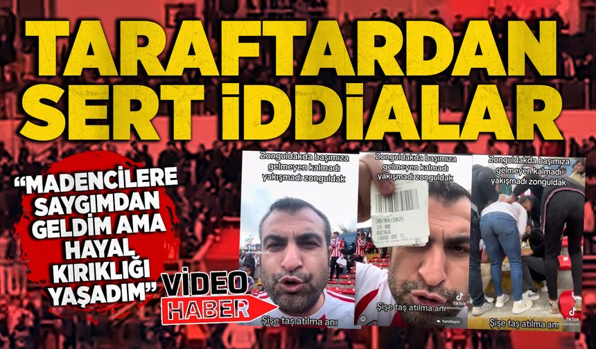 Taraftardan sert iddialar: “Madencilere saygımdan geldim ama hayal kırıklığı yaşadım”