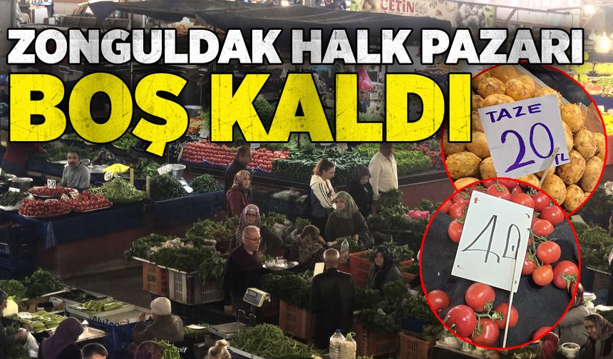 Zonguldak halk pazarı beklenen ilgiyi görmedi