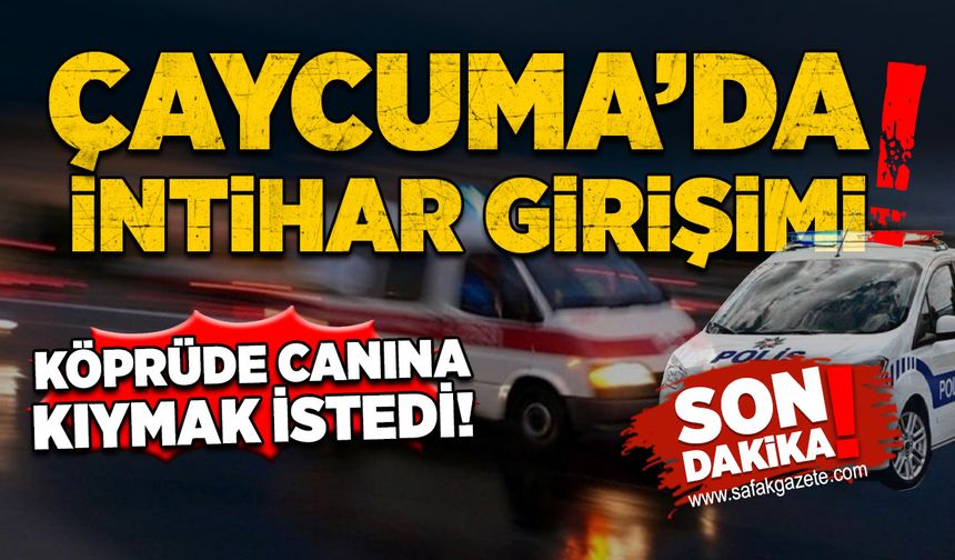 Çaycuma’da intihar girişimi: Köprüde canına kıymak istedi!