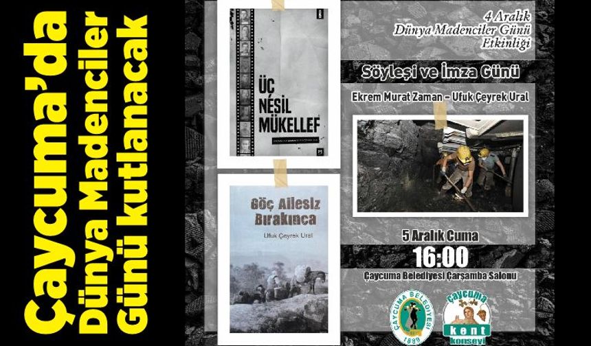 Çaycuma’da Dünya Madenciler Günü kutlanacak