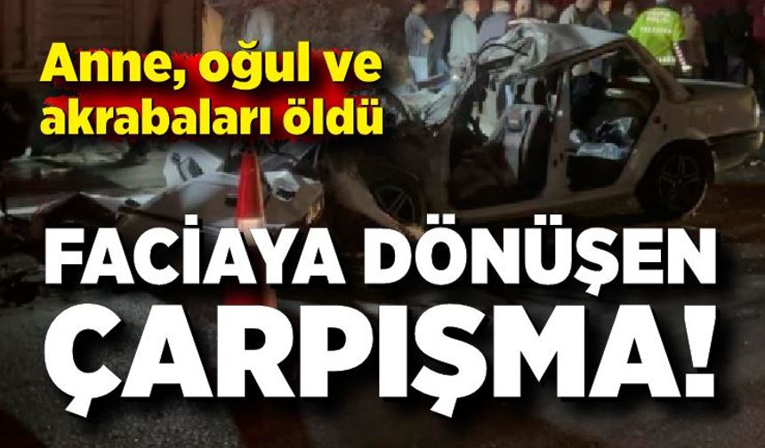 Otomobil kamyona arkadan çarptı: 3 ölü