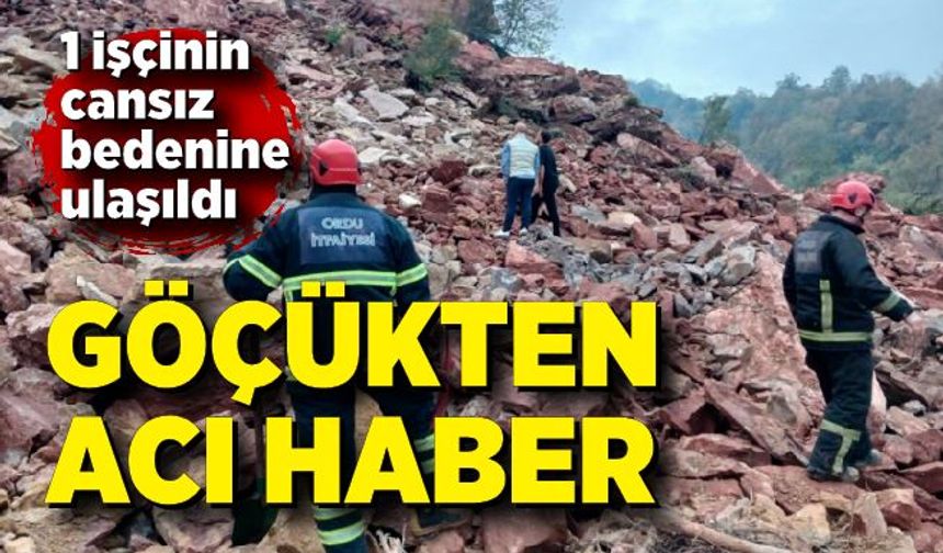 Taş ocağında göçük! 1 işçinin cansız bedenine ulaşıldı
