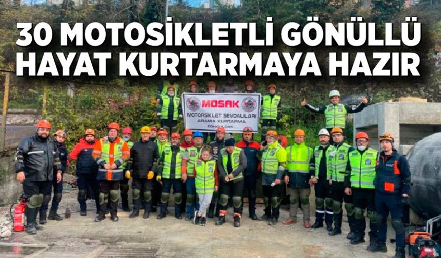 Zonguldak’tan Örnek Girişim: 30 Motosikletli Gönüllü Hayat Kurtarmaya Hazır