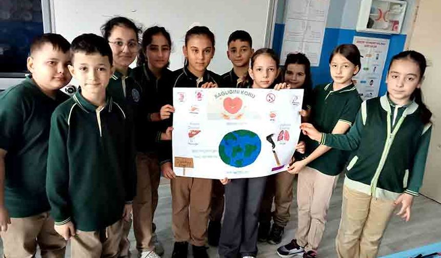 İlkokul öğrencilerinden sağlığa dair güçlü çağrı